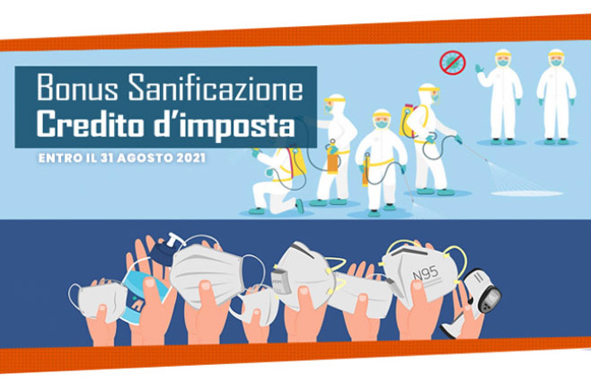 Approfitta del Credito di imposta sui nostri prodotti per la protezione e sanificazione.