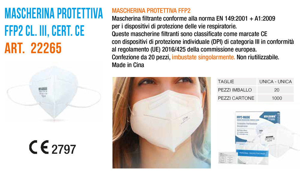 Promo su mascherine FFP2 e Chirurgiche