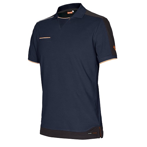 POLO COTONE STRETCH ISSA EXTREME - M, blu