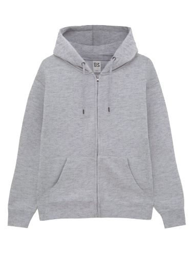 FELPA UOMO HOODED FULL ZIP CON CAPPUCCIO - 3XL, GREY HEATHER