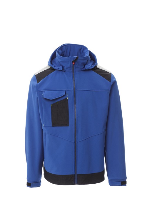 GIUBBINO SOFTSHELL 330GR - 3XL, BLU ROYAL/NERO