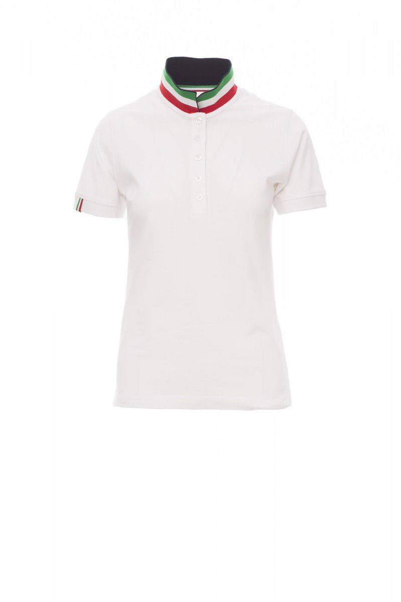 POLO DONNA M/CORTA CON DETTAGLI BANDIERA