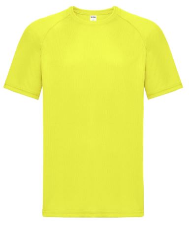 RUN-T T-SHIRT UOMO 100% PO MICROFORATO - L, YELLOW FLUO